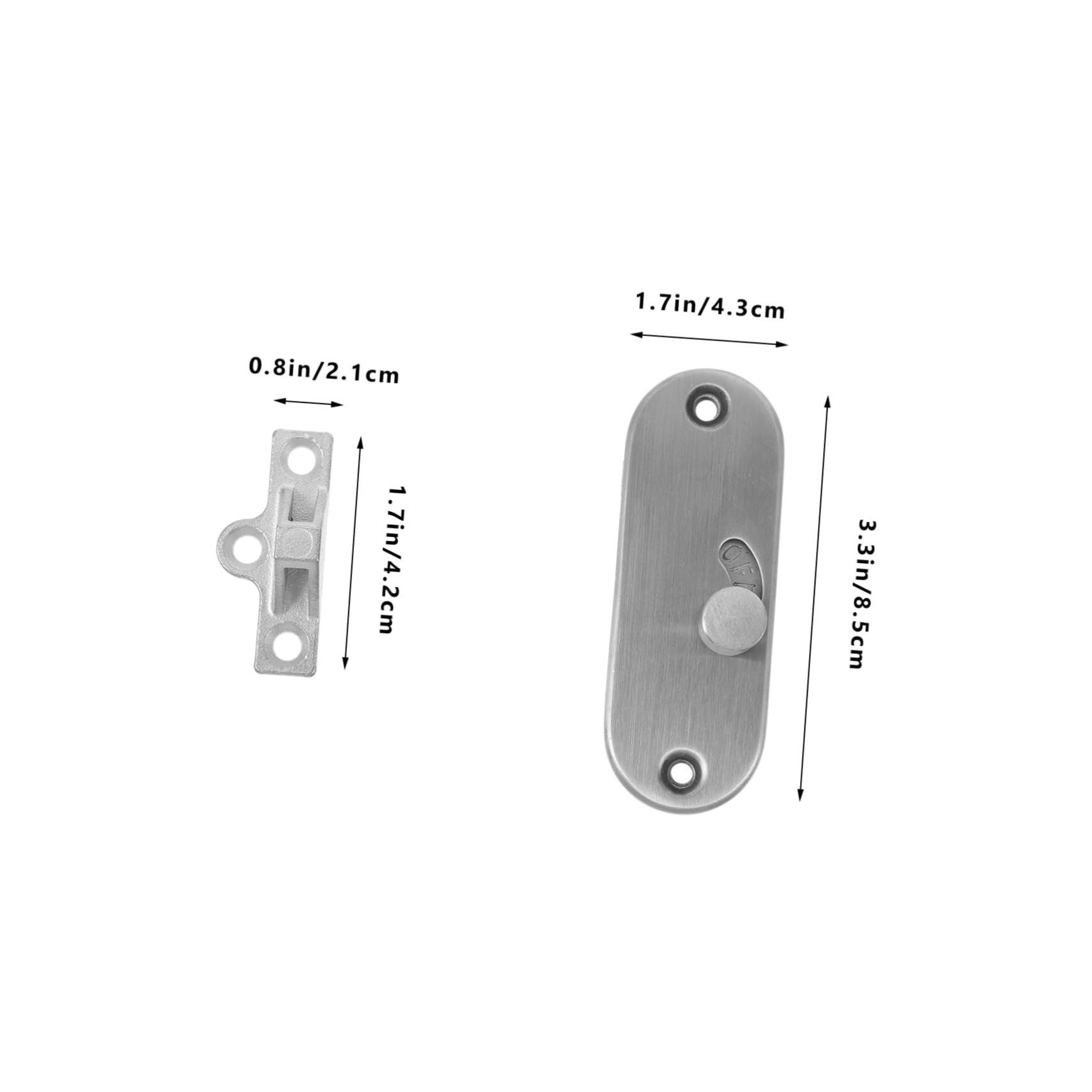 Gatuida 3stücke Sliding Door Lock Türverriegelung Langlebiges Und Rostfreies Design Geeignet Für Schiebetüren Und Stalltüren Schützt Privatsphäre Und Installieren