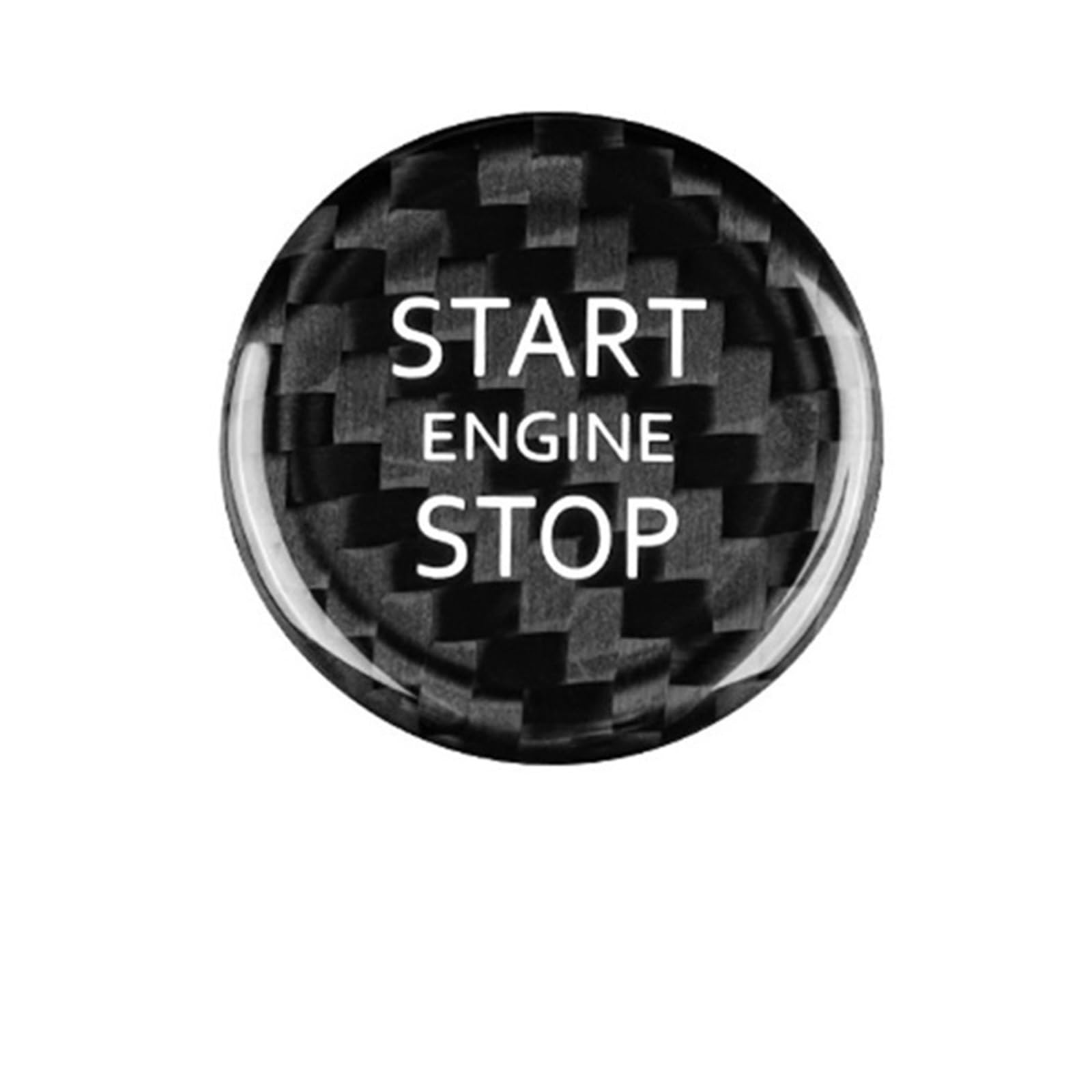 Auto Interior for Nissan for Sylphy for Sentra for Altima for Teana 2020 2021 2022 2023 Hard Carbon Fiber Start Engine Stop Button Sticker Interior Trim(Black)
