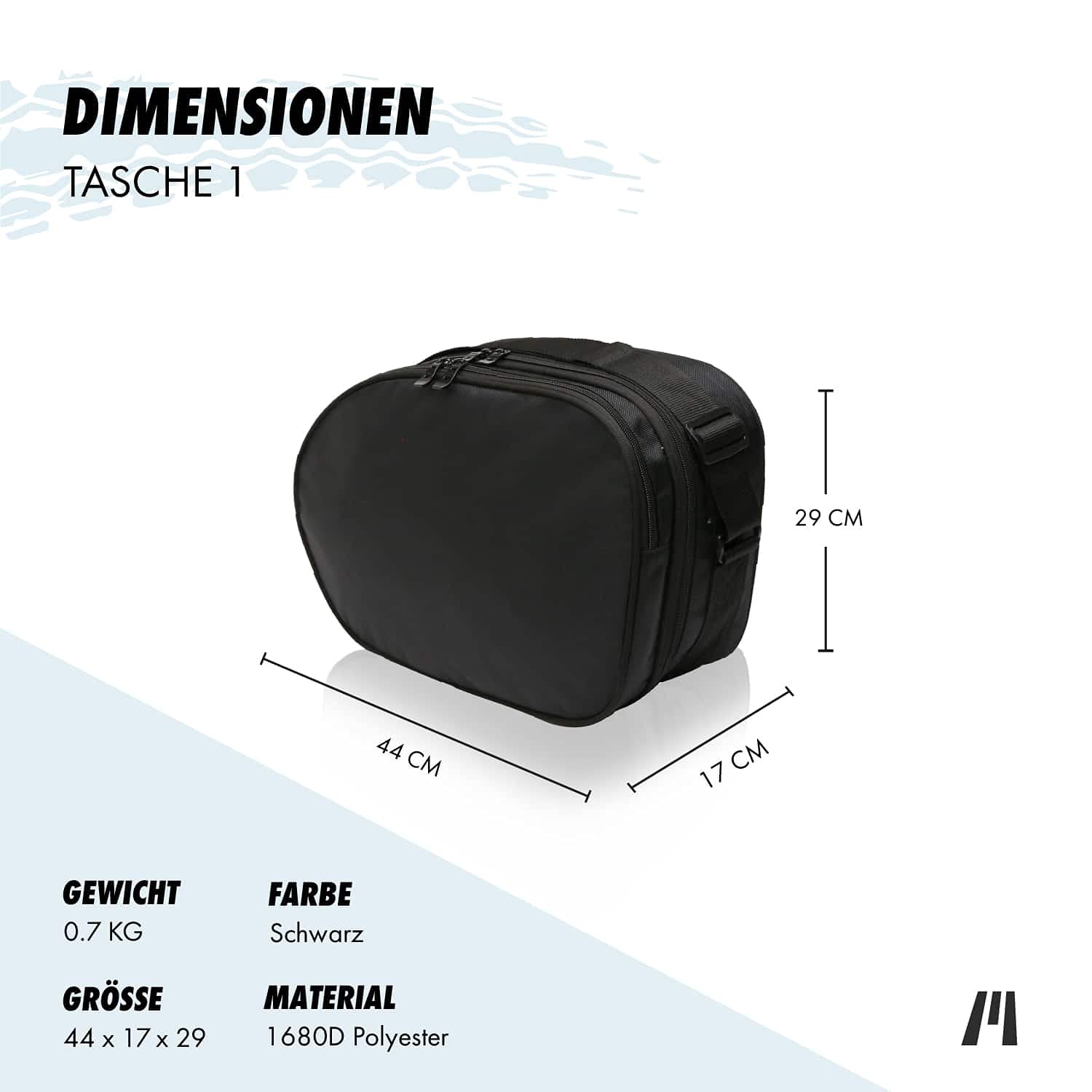 GETMORE Parts Motorradkoffer-Innentaschen passend zu Gepäck, Seitenkoffern Honda CBF600, CBF600S, CBF600SA, CBF1000, CBF1000A NT700V, NT750 NC750, NC750S VFR800, VFR1000 Transalp, Varadero - Nr. 24