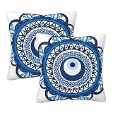 Pack of 2 Cozy Polyester Cotton Throw Pillow Cases Covers for Couch Bed Sofa Office Farmhouse Decora