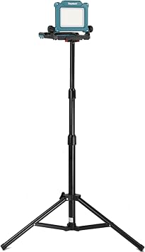 Cordless Tripod LED Work Light Compatible with Makita 18-20V Battery Flicker Free, 4000 LM 25 W Brightness Adjustable, Foldable Base with Magnets, Battery Not Inclued
