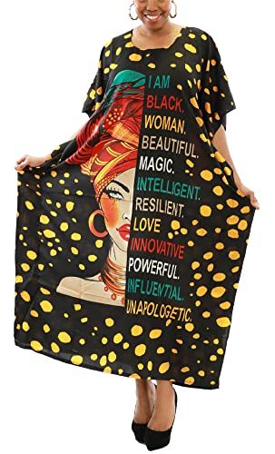 KARACHIC BY NF Women Kaftan Dress African Print Maxi Dresses for Casual wear, Lounge, Shopping, Cover Up with Headwrap3