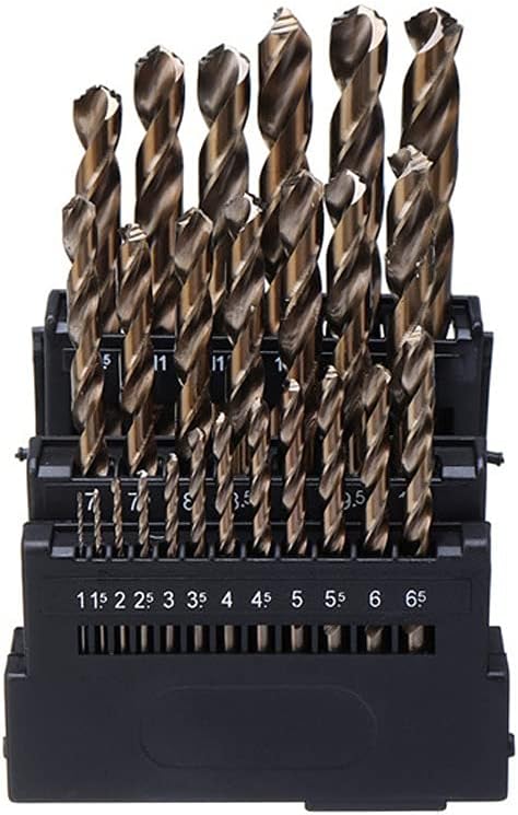 M42 HSS-Co Drill Bit Set 8% High Cobalt Drill Bit hardness 68-70 HRC for Stainless Steel Wood Metal Drilling(25ps)