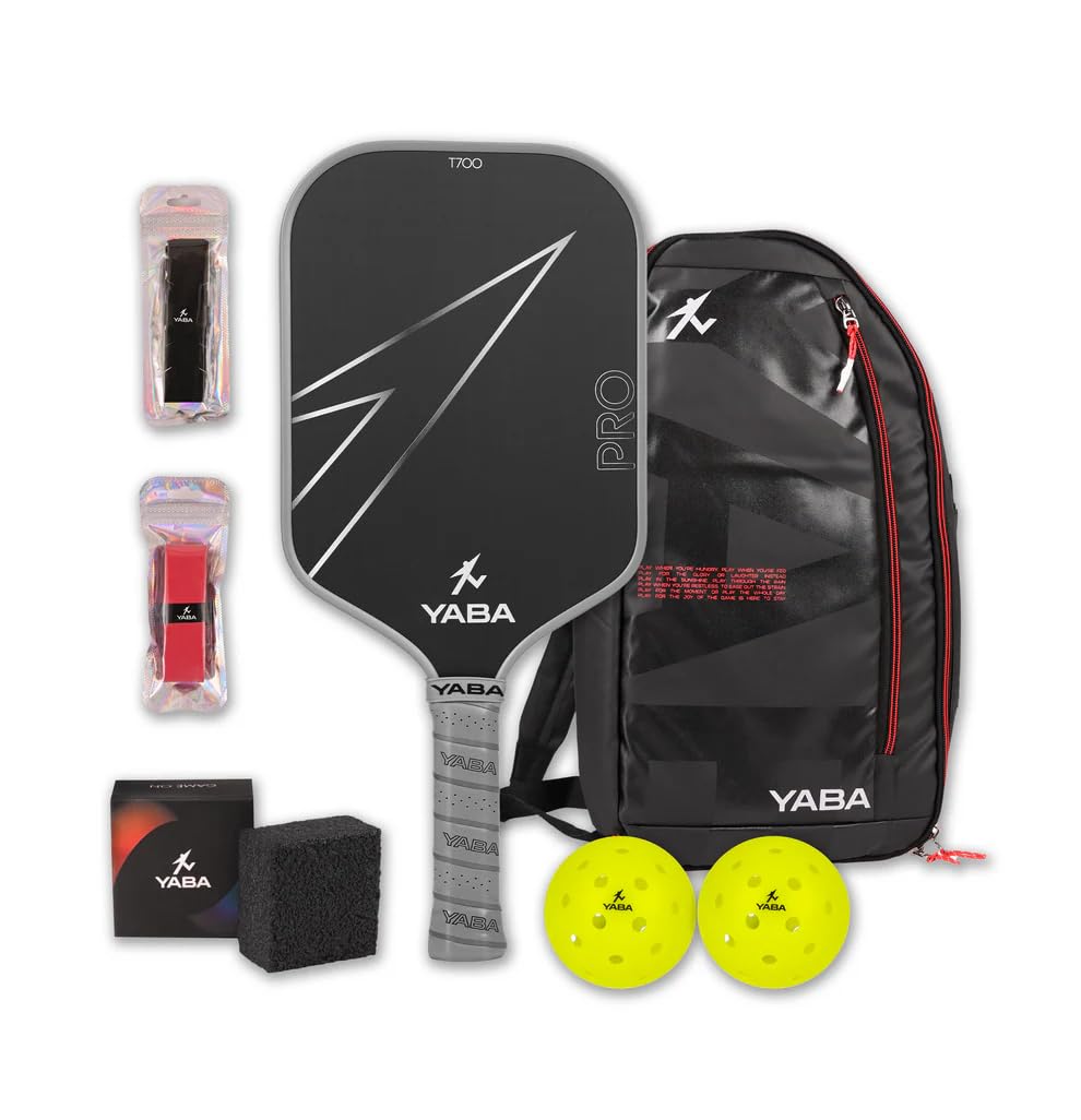 Yaba Pro Super Combo Pickleball Paddle | T700 Carbon Fibre | 16mm Honeycomb Core | Elongated Grip | Nano-Weight Design (Gray)-image-21