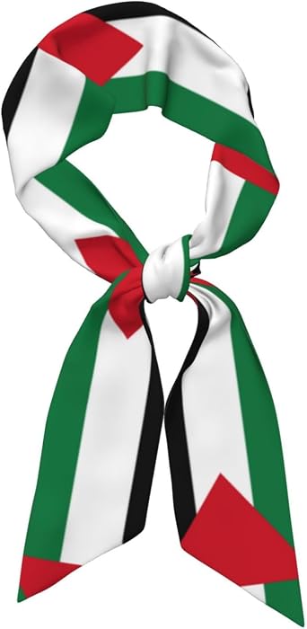 Flag of the State of Palestine Comfortable silk scarf, fashionable and skin-friendly, suitable for spring and autumn, dating, travel