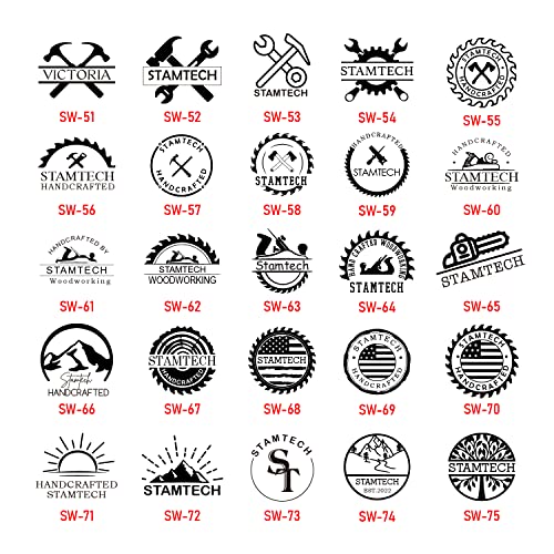 Stamtech Branding Iron For Wood - Durable Custom Metal Branding Iron Leather Stamps Wedding Stamps Personalized Branding Iron For Meat Wood Paper Plastic（1.5"） #TOP4