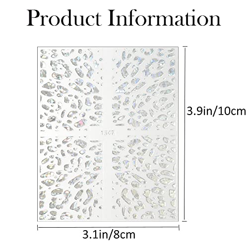 Mocossmy Nail Art Stickers,14 Sheets Silver Self-Adhesive Luxury Nail Stickers 3D Metallic Spots Curve Strip Lines Laser Nail Design Decals For Women Girls Acrylic Nails Manicure Diy Decoration #TOP1