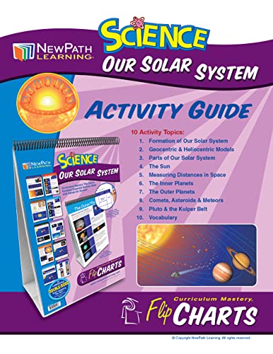 Image of NewPath Learning Our Solar System Laminated, Double-Sided inchWrite-On /Wipe-Off inch Flip Chart - Set of 10, 12 inch x 18 inch Charts (34-6829)
