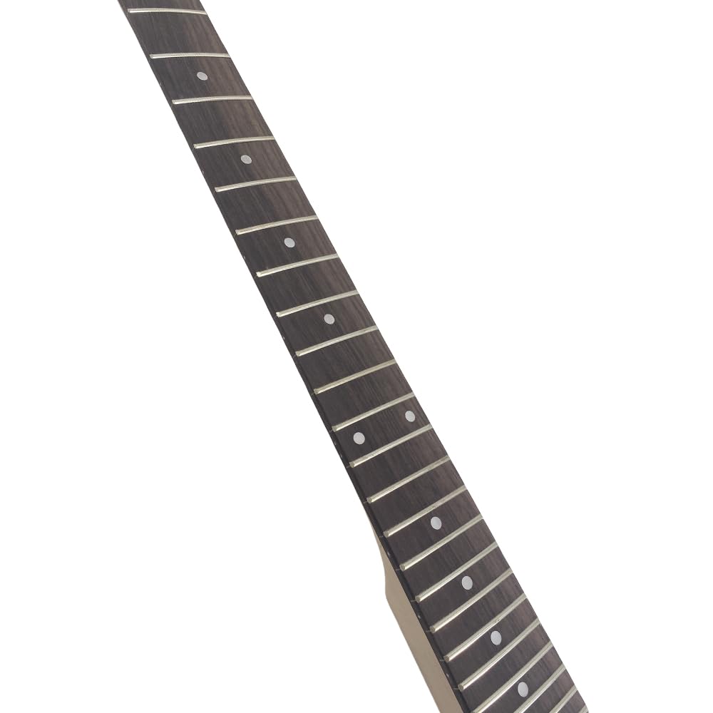 Szeroki 12-strunowy gryf gitarowy klon palisander podstrunnica, 24 progi, 63 cm duża główka w kształcie wiosła, zamiennik, prawa ręka, śruba na pięcie (jedna)