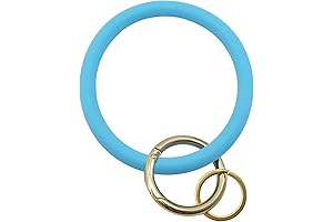 Wristlet Keychain Circle Silicone Bangle Keyring Oversized Bracelet Key Ring Holder for Women