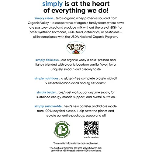 Tera's Whey Organic Protein, Bourbon Vanilla, 24 oz - Image 4
