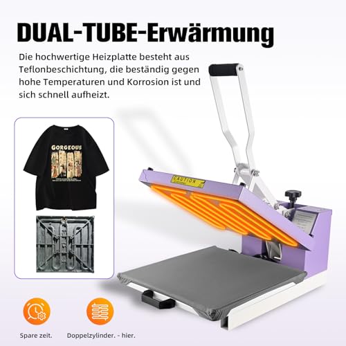 ColorSub Digitale Sublimationsmaschine, 38 x 38 cm (15 \x 15\), Hitzepresse，Gleit-Thermopresse, geeignet für T-Shirts, Taschen, Kissen, Puzzles, Kleidung,HTV-Vinyl-Projekte 1600 W