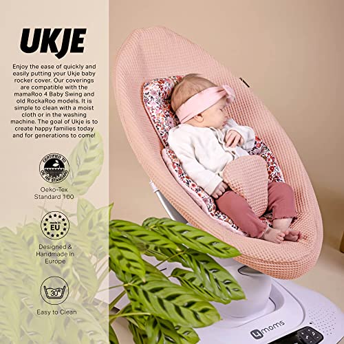 UKJE Schützender Baby-Wippenbezug - Kompatibel mit altem Modell vor 2022 MamaRoo 4 - Baby-Schaukelbezug - Säuglingswippenbezug - Neugeborenen-Schaukelschutz (Pink) – Bild 4