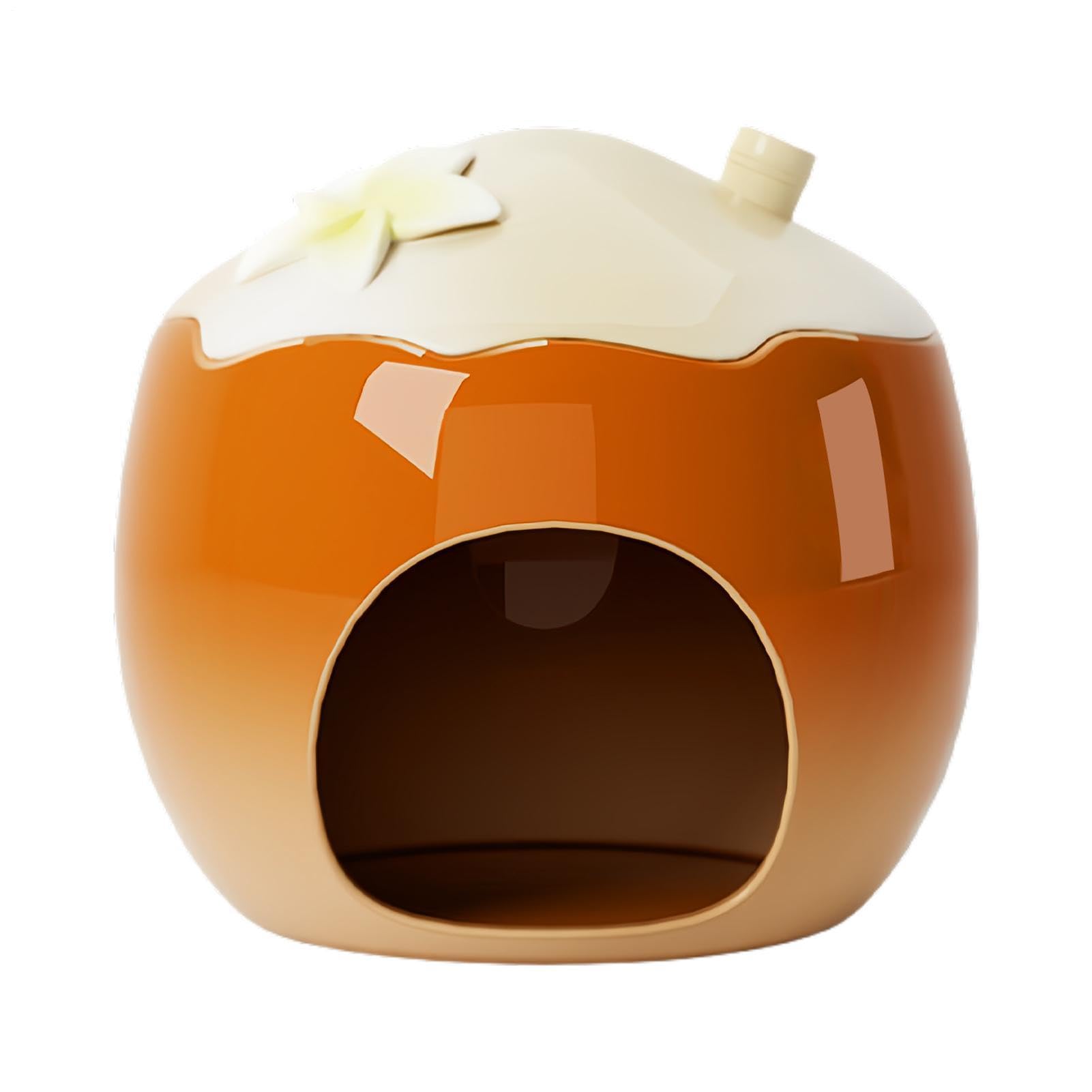 Casa in Ceramica per Criceti | Fresco per Piccoli Animali | Rifugio A Forma Di Frutta Per Animaletti, Tana Nascosta Per Lemming Cincillà Ricci