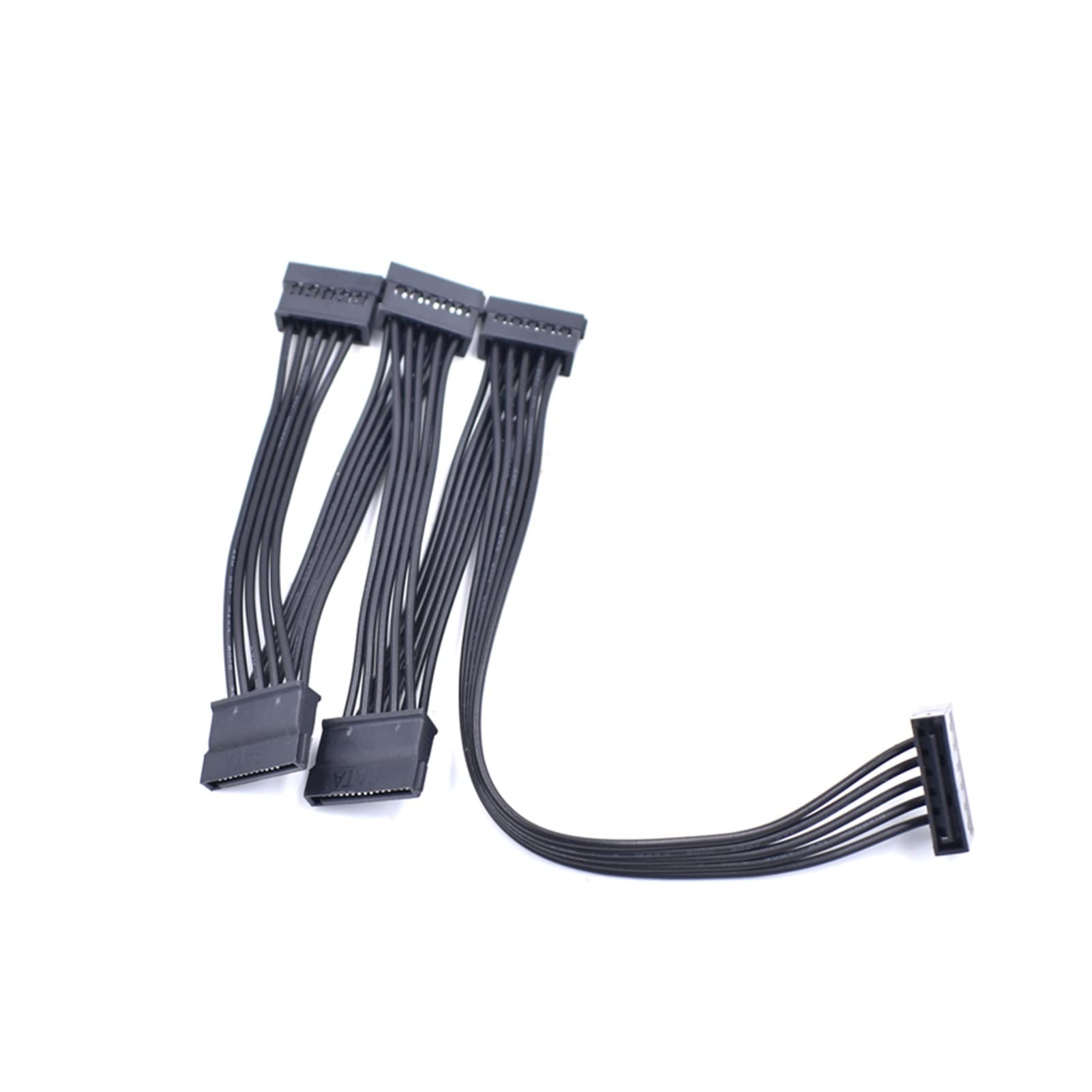 YANGQI yaoqijie 10pcs / Lot 15 Pin Sata. Cavo del Disco Rigido dell'estensione dell'alimentazione 1 Adattatore dello Splitter Maschio a 5 Femmina 1 8AWG. Filo Sata. Prolunga Lasting