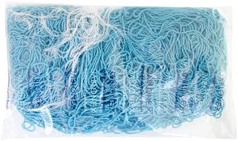 Czech Glass Seed Beads 13/0 (1.7mm Diameter) Opaque Turquoise/Blue Strung DIY Jewelry Making Beads - 500g Bulk Bag by Preciosa (Jablonex)