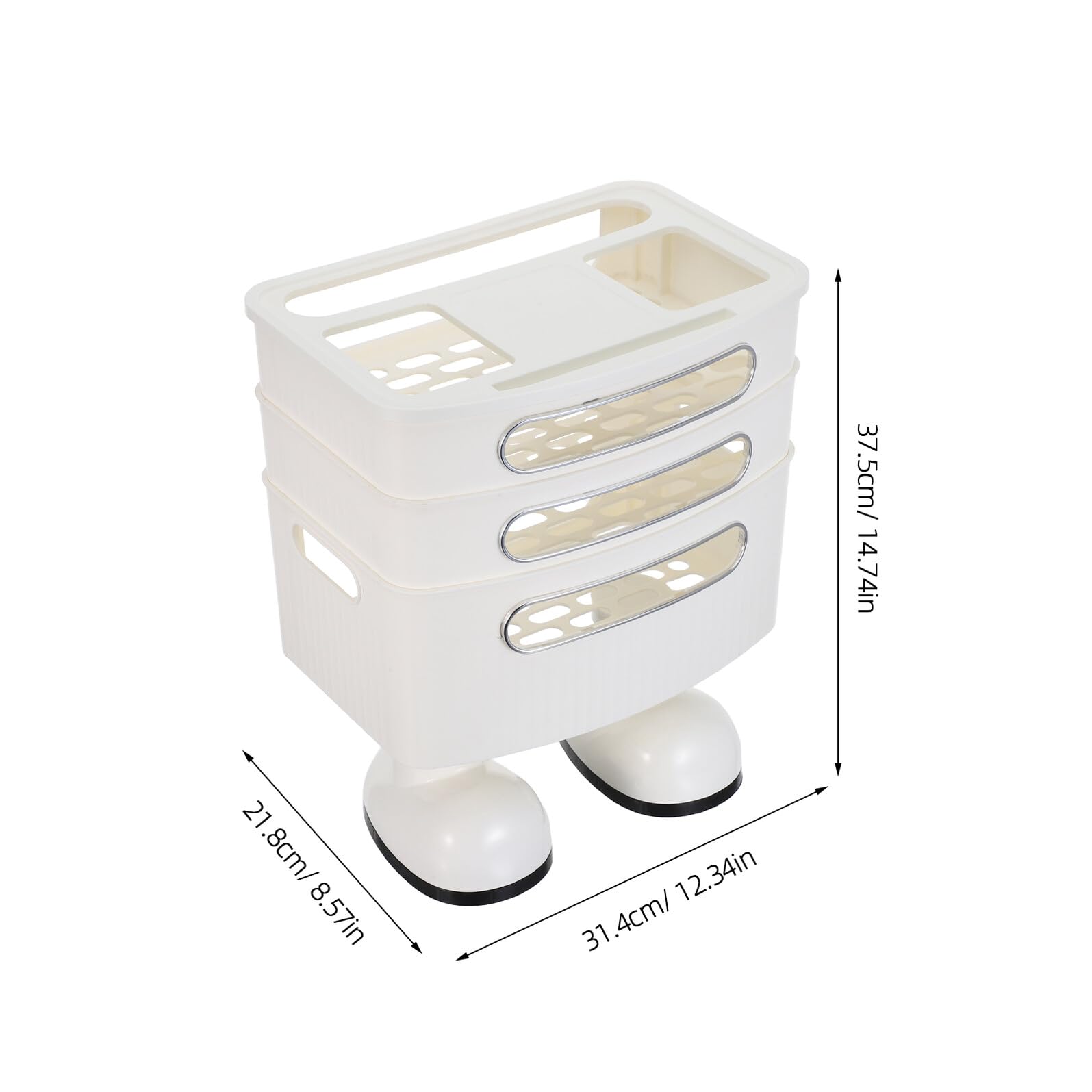 Gatuida Scatola di Archiviazione Router Wireless in Plastica Bianca 3 Strati per Gestione Cavi Ottimizzata per Soggiorno e Ufficio