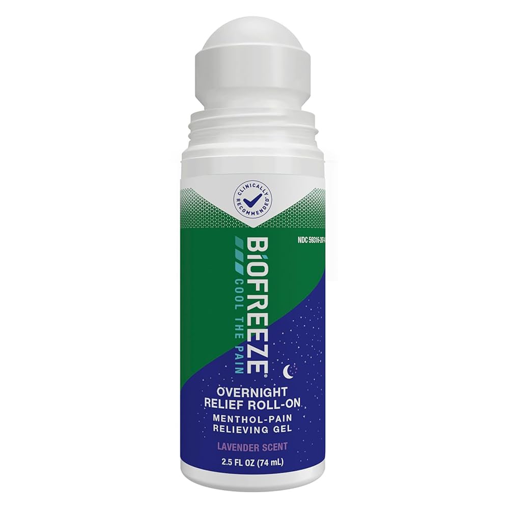 Biofreeze Overnight Pain Relief Roll-On, Arthritis Pain Reliver, Knee & Lower Back Pain Relief, Sore Muscle Relief, Lavender Scent, FSA Eligible, 2.5 FL OZ Menthol Roll-On - Pack of 2 — Amazon image 2