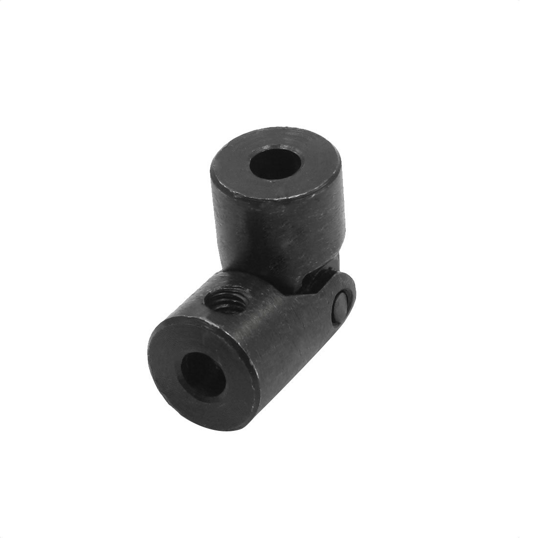 Aexit 6mm Bore Electrical equipment Dia 16mm Diameter 5mm Thread 42mm Long Groove Type Rotatable Black Metal Universal Joint Coupling