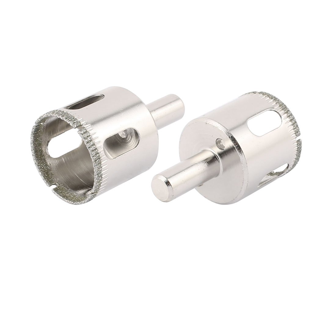 Aexit 32mm Cutting Hole Saws & Accessories Dia Diamond Coated Round Shank Hole Saw Drill Bit 2 Pcs Hole Saw Sets for Glass
