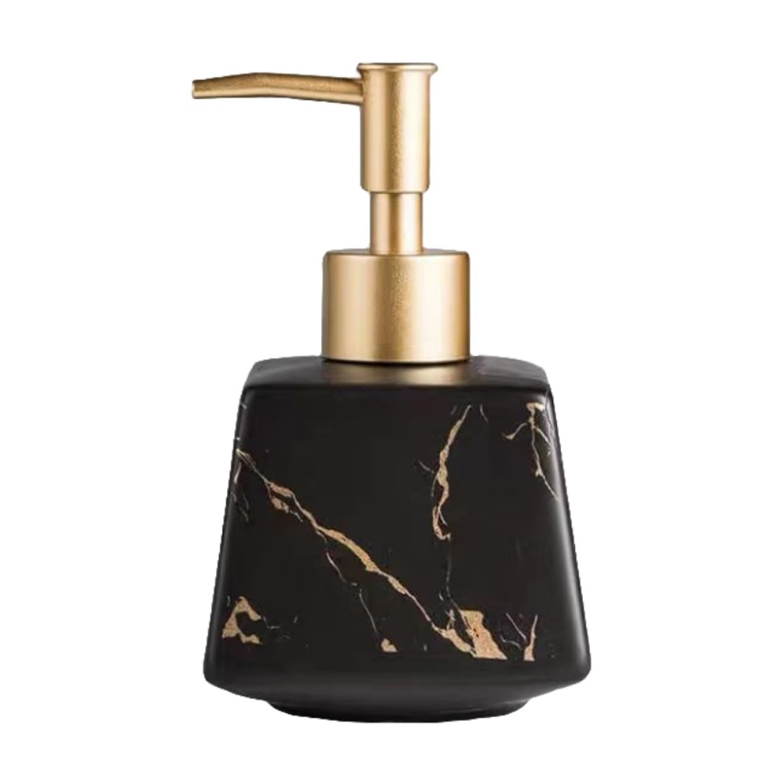 WDSOPK Bathroom accessories Bottles Bathroom Kitchen Ceramic Soap Dispenser Refill Bath Soap Dispenser Bathroom, with Unique Texture, 8.8oz Home & Kitchen (Black)