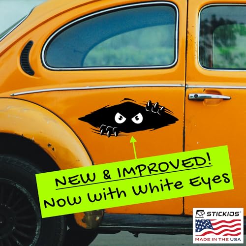 Stickios ST-7412 Large Black Vinyl Bumper Sticker - Funny Monster Car Decal For Cars, Trucks thumb #1