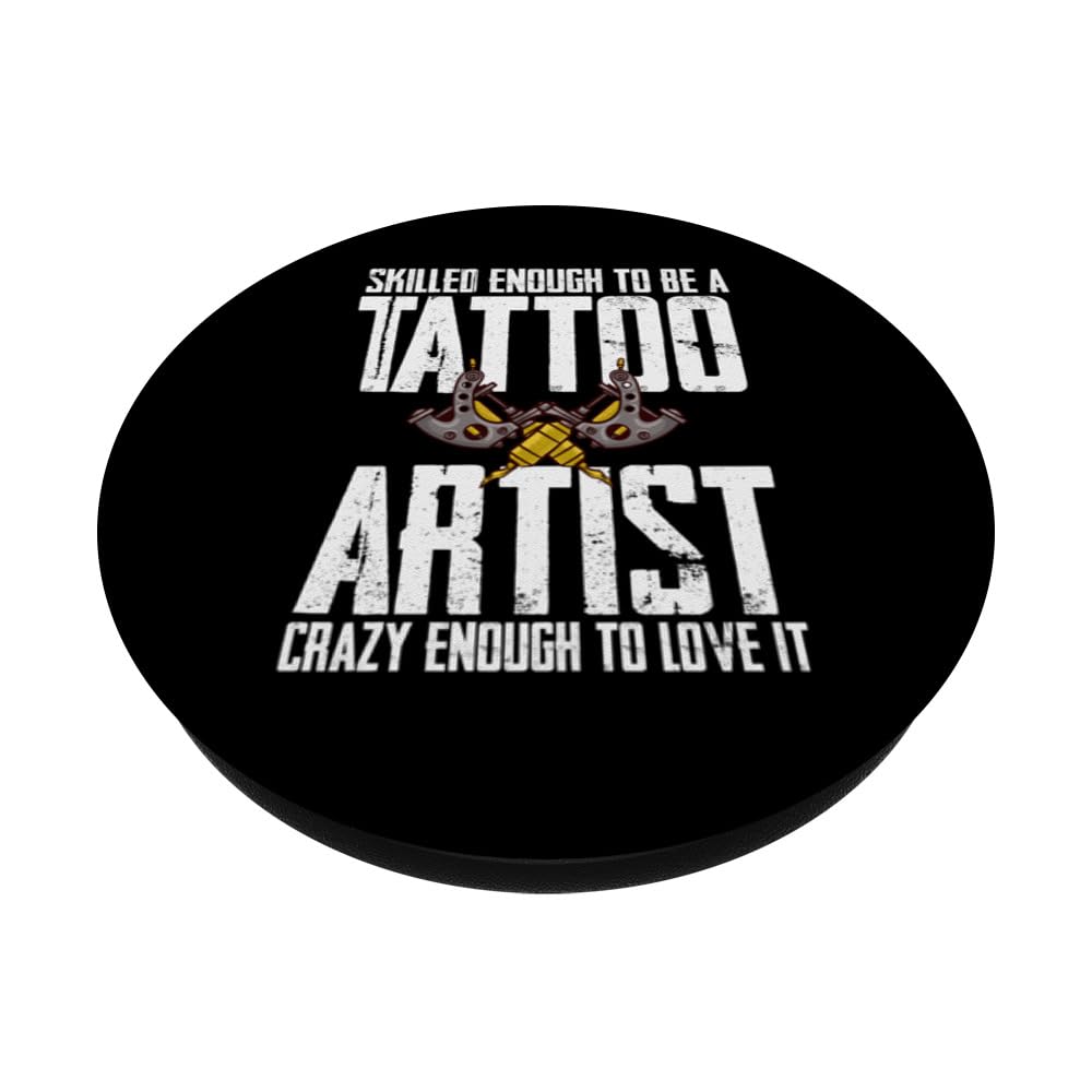 Tattoo Artist Professional Artistic Tattooist Tattoing PopSockets Swappable PopGrip, Black - Image 2