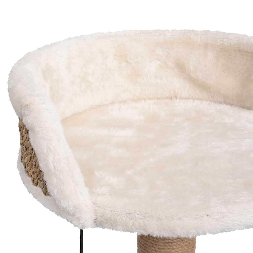 Drapak dla kota z drążkiem do drapania 49 cm, beżowy, z trąbką