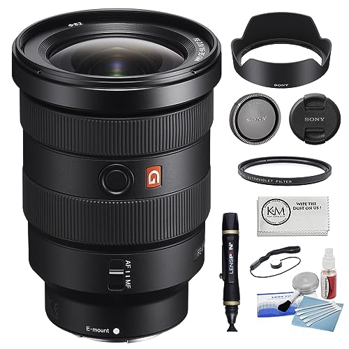 Sony FE 16-35mm f/2.8 GM Lens Bundle with 82mm UV Filter + 5-Piece Cleaning Kit + Cleaning Lens Pen + Lens Cap Keeper + Microfiber Cleaning Cloth (6 Items)