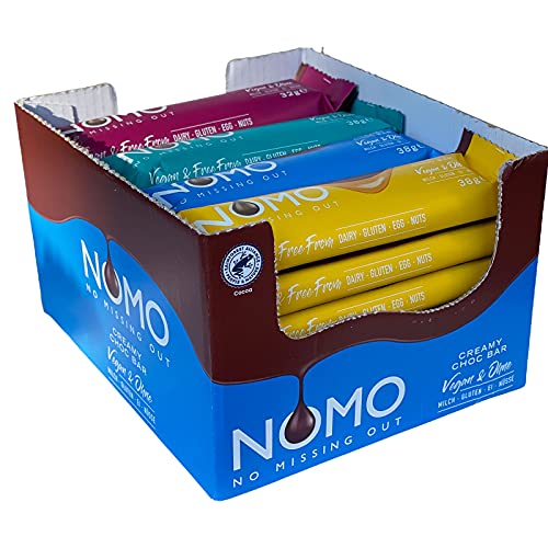 Nomo Vegane Schokolade Probierpaket 8 Riegel in 4 Sorten (292g) Frei von Milch Gluten und Nüssen – Bild 2