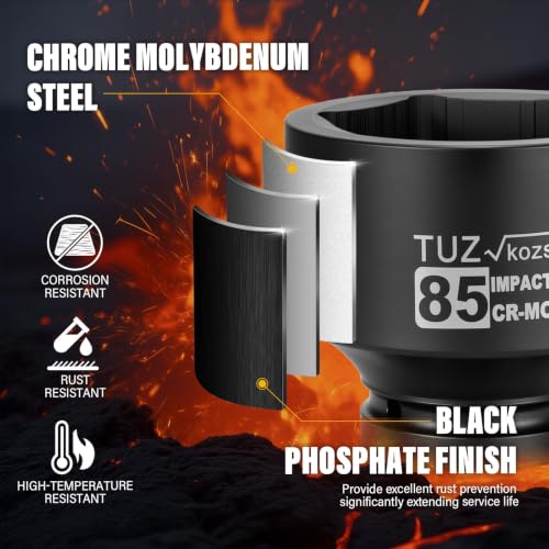 Image of 1 Inch Drive 85mm Standard Metric 6 Point CR-MO Impact Socket