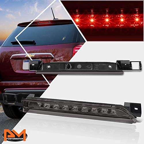 PM PERFORMOTOR LED 3rd Third Brake Light High Mount Stop Light Compatible with Chevy Equinox/GMC Terrain 10-17,Chrome/Smoked