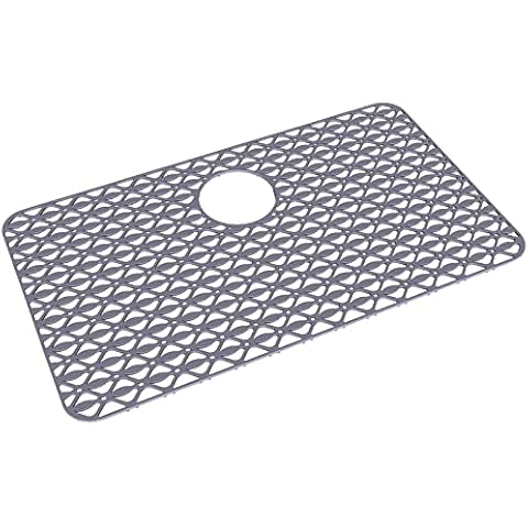 JUSTOGO Kitchen Sink Mats, Sink Protectors for Kitchen Sink Grid Accessory 27.5'' x 15.7'', Rear Drain Farmhouse Sink Mats for Bottom of Kitchen Farmhouse Stainless Steel Porcelain Sink, 1 PCS Cover
