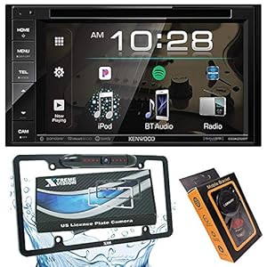Kenwood DDX26BT Double DIN SiriusXM Ready Bluetooth in-Dash DVD/CD/AM/FM Car Stereo Receiver w/ 6.2″ Touchscreen + XV License Backup Camera + Magnet Phone Holder