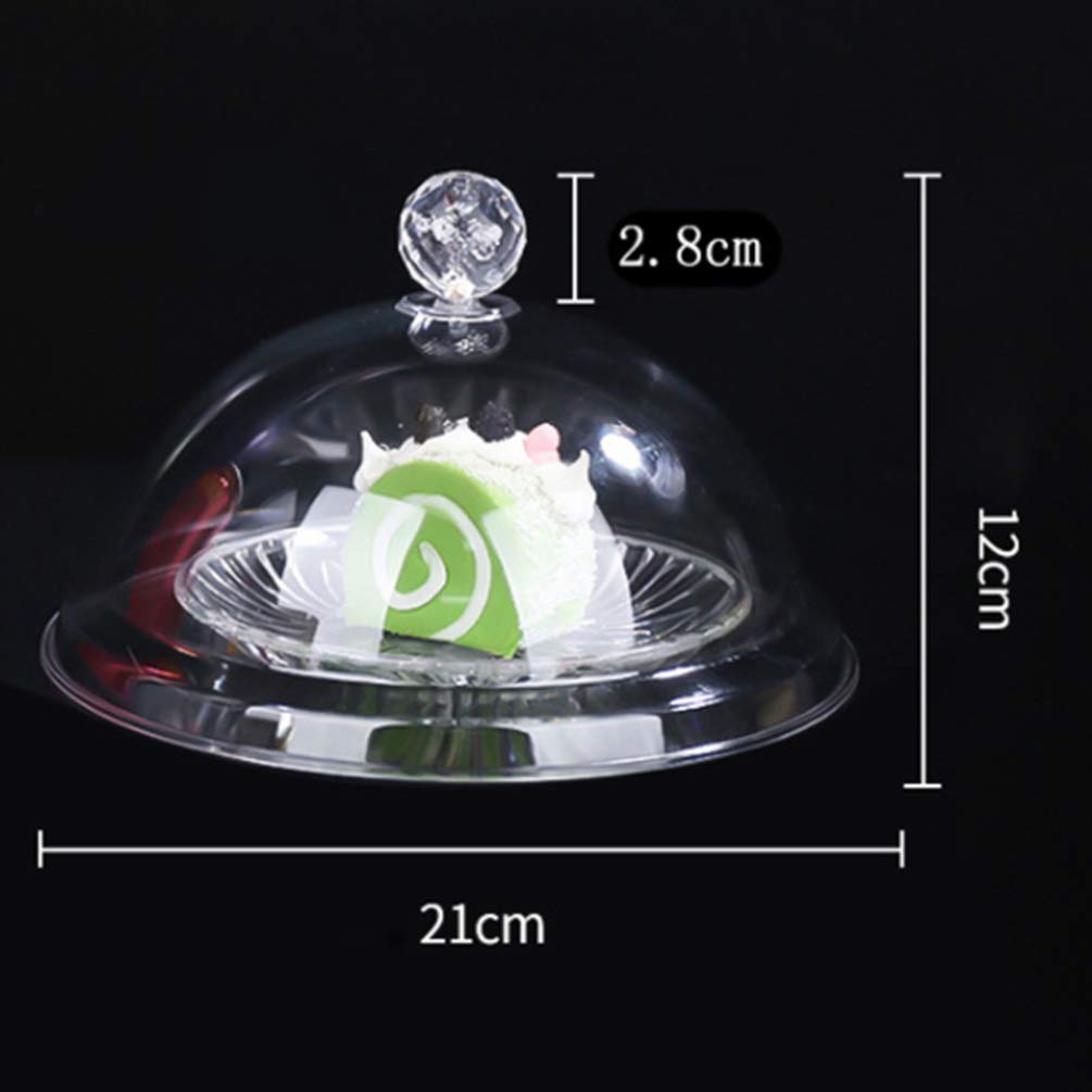 Cabilock Couvercle Transparent pour présentoir à gâteau, Couvercle Alimentaire pour désert, Cloche, Dessert, gâteau, Plateau de Service, Plat de Service, Bol de Punch, 35,4 cm.