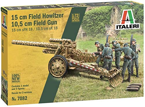 Italeri 7082 - Feldhowitzer Gun & Figuren - Plastik-Kit 1:72 Maßstab