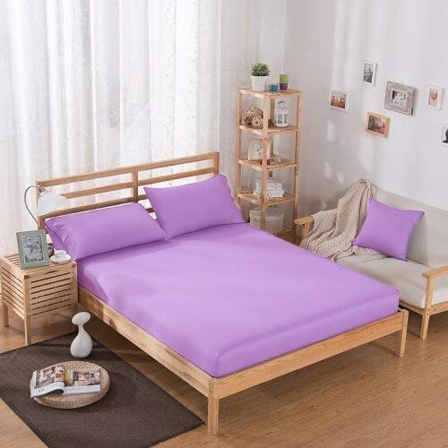 Bed sheet polyester solid bed mattress set with four corners and elastic band sheets(pillowcases need order) 2pcspillowcases qianzi