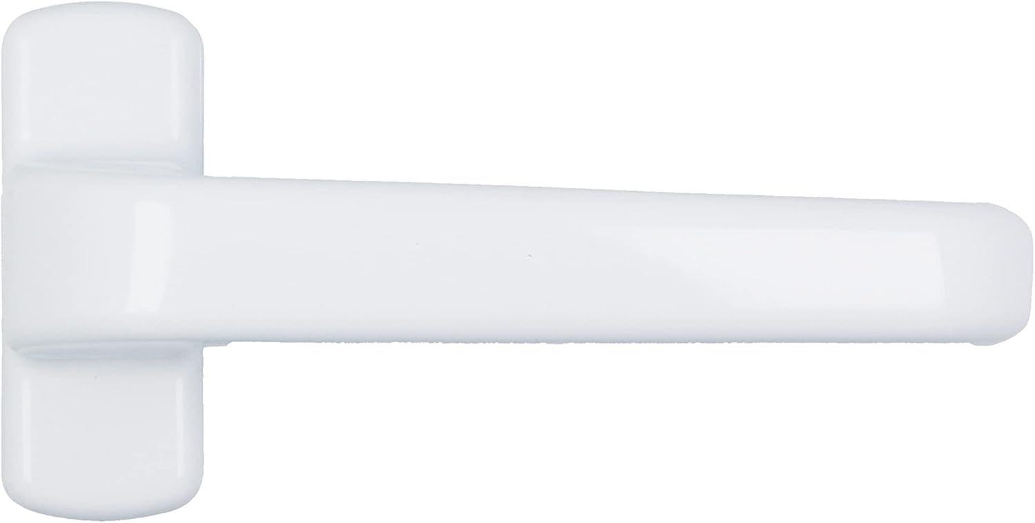 Amig - Rosette Handle for Doors | Mod. Epsilon | 5`2" x 2´8" | 0,3" Square | Elegant and Simple Design | Ergonomic Grip Handle | White Aluminium