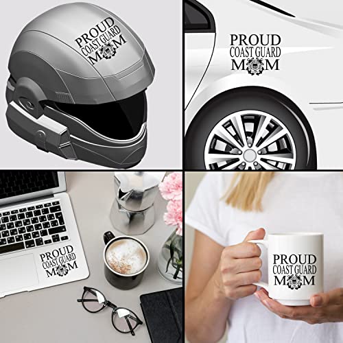 Image of Smart-Coast Guard Mom Logo Waterproof Sticker Decal Car Laptop Wall Window Bumper Sticker | 6 inch | SD-798 | 2 Pack