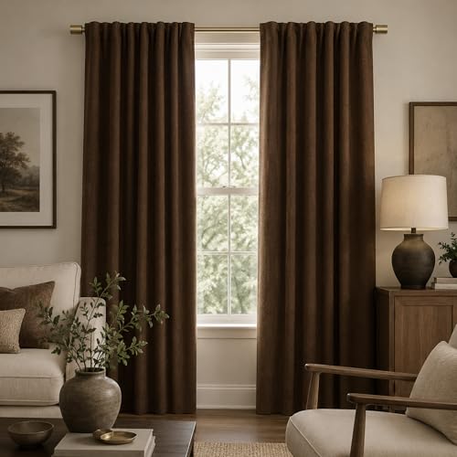 Image of Deco Window Adjustable Curtain Rod for Windows 44 to 120 Inch (Pack of 1) Extendable Heavy Duty 1 Inch Iron Aries with Finials Wall Mounted Curtain Rods (Warm Gold)