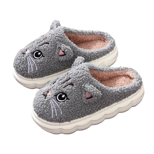 Pantuflas para niñas 2026 para niños, suaves, transpirables, acogedoras, para interiores, cómodas para uso diario, gris, 34 EU