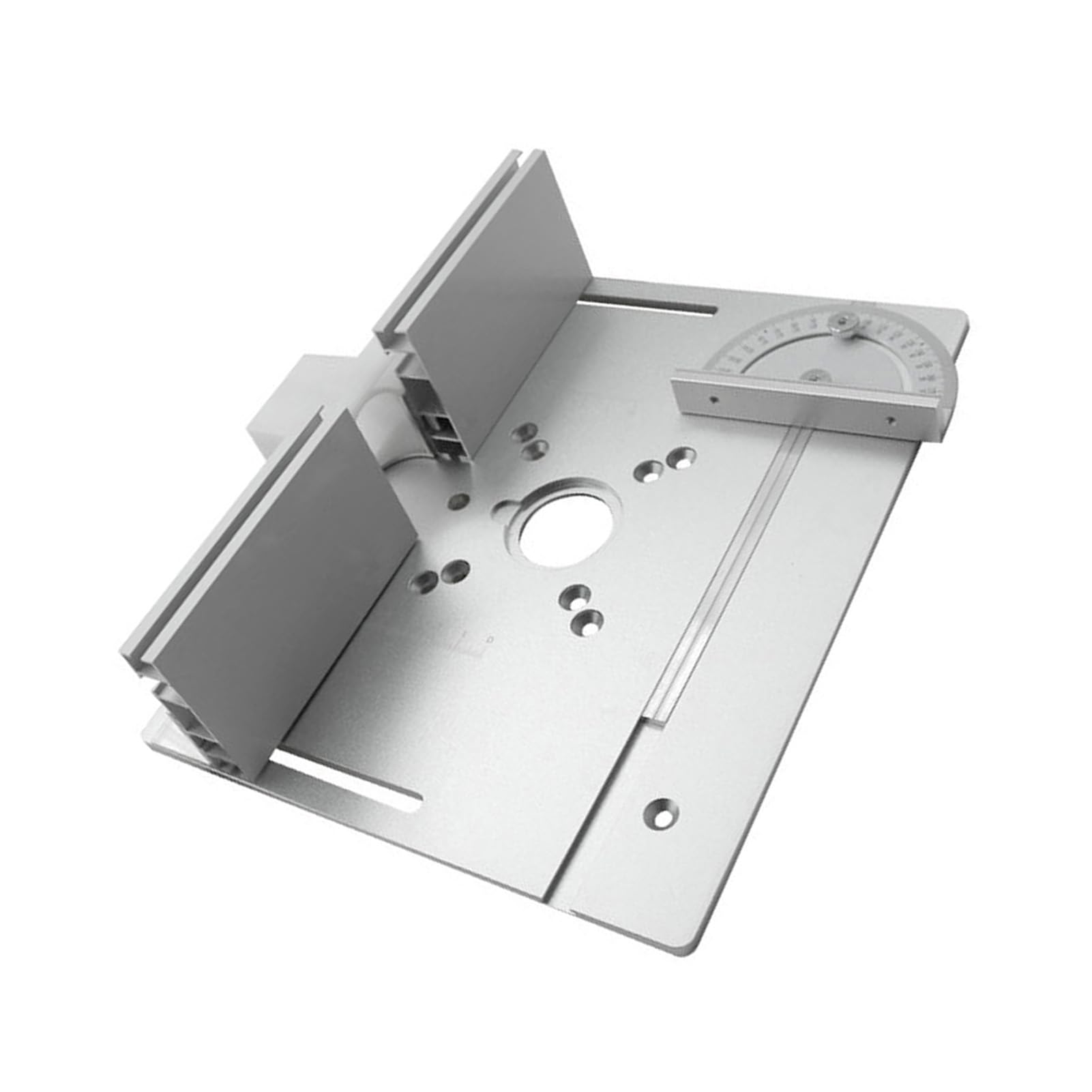 Akozon Płytka Wkładka Stołu Routera Zestaw 4 Sztuk ze Stopu Aluminium do Frezowania Drewna Przycinanie Grawerowanie 240x200mm Pasuje do Większości Stołów Routerów (Zestaw 3)