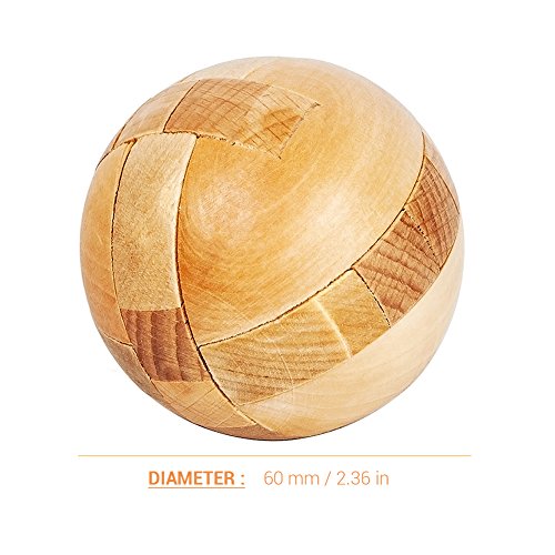 Holz Rätsel: Geduldspiel Fußball aus Holz (Geduldsspiele Holz) Puzzle Spielzeug, Holz Puzzle Magical Ball Intelligenz Spiel Denksport Spielzeug 3D IQ Puzzle 3D Holzpuzzle Knobelspiele Geduldspiel