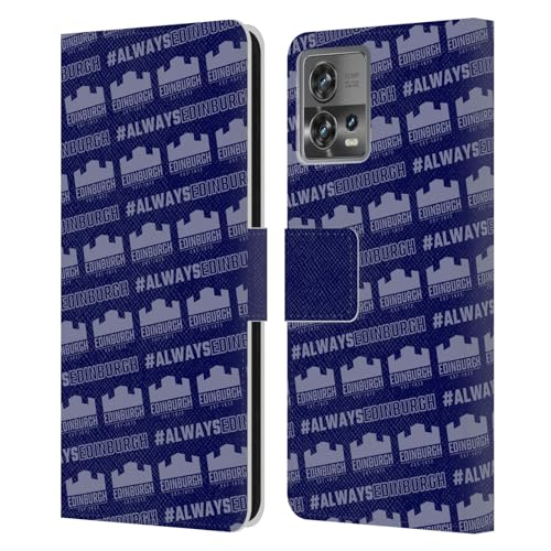 Head Case Designs Officially Licensed Edinburgh Rugby Pattern Logo 2 Leather Book Wallet Case Cover Compatible with Motorola Moto Edge 30 Fusion