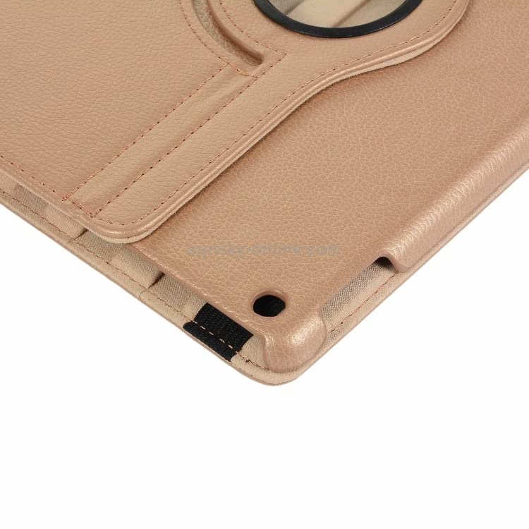 PU Leather Rotate Stand Case for iPad 9.7 inch 5th/6th Generation 2017/18 and For iPad Air 1st Generation and iPad Air 2 2013/14 (Gold) - Image 3