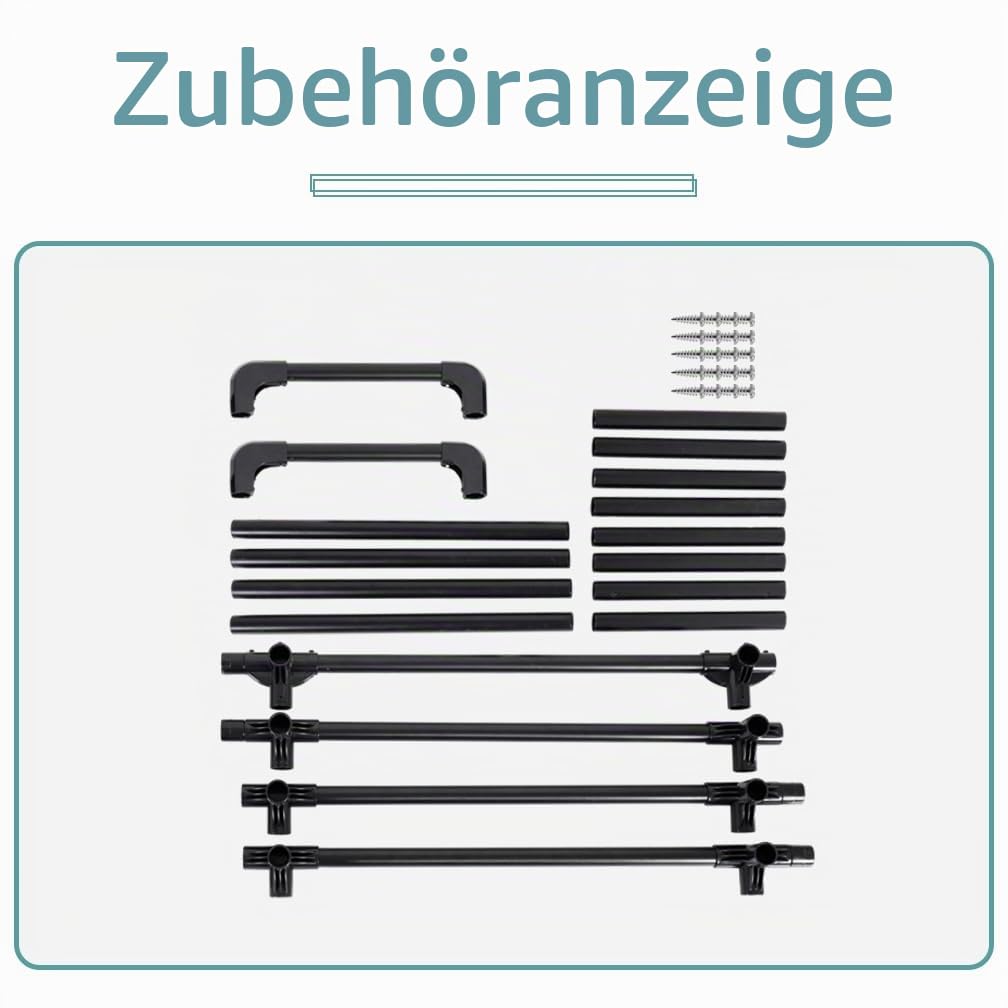 Hershii Reifenständer 2 Ebenen Reifenregal für 4 Reifen aus Metall für Garage Keller Werkstatt Lagerhaus,57.2 X 37.3 X 114.6cm (Black) | Reifenständer für Innen und Außen - schwarz Metall 50 cm x 35 cm x 110 cm