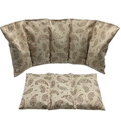 PACK 2 UNIDADES - Sacos térmicos "LINO” – 26X16 cm (M/L) y 50x20cm (XL) – relleno con 330gr Y 800gr de huesos de cereza - para microondas y congelador