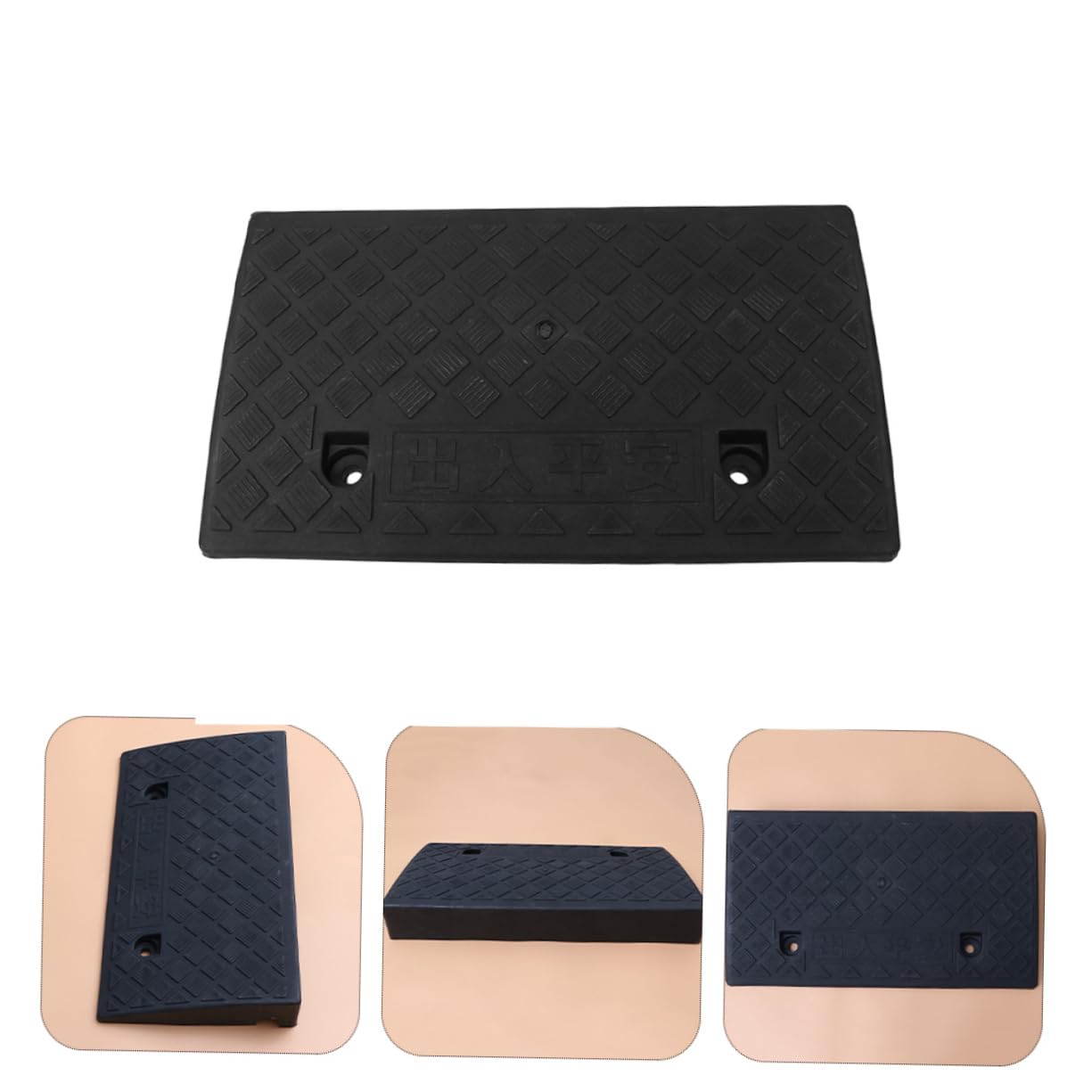 per Soglia Auto 10cm in Plastica Nera Antiscivolo Ammortizzante | Compatibile Sedie a Rotelle e Monopattini, per Marciapiedi e Bordi Stradali, 1 Pezzo