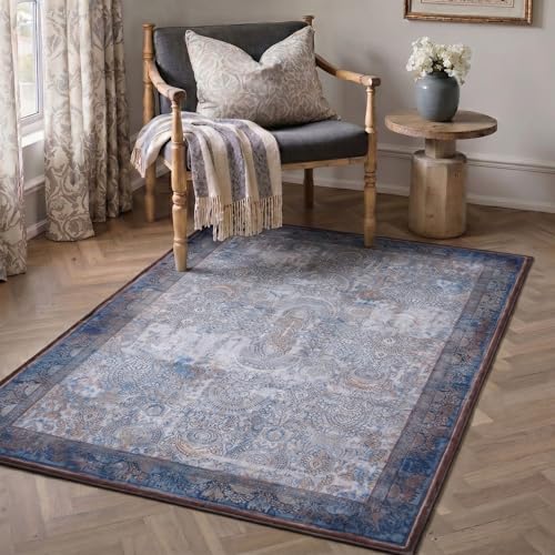 Image of Dream Weaverz Anti Slip Rectangular Carpet for Living Room & Hall | Silk | Flat Woven Soft Washable Floor Mat for Home, Bedroom Floor & Kitchen | Durable Anti Skid Rug for Daily Use (3 X 5) feet
