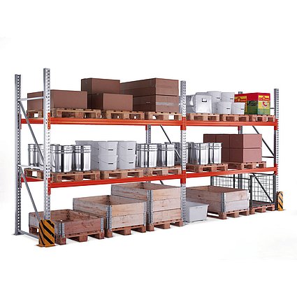 Plattform Regal mehrere, Ständer, Höhe 5500 mm, S85/20